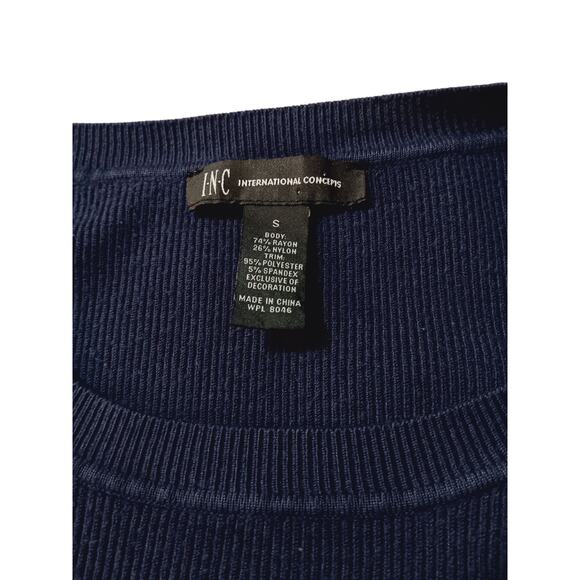 INC Retro Top Blouse Small Ribbons Grommets Laced Y2K Style Comfort Work School‎ - Picture 4 of 8